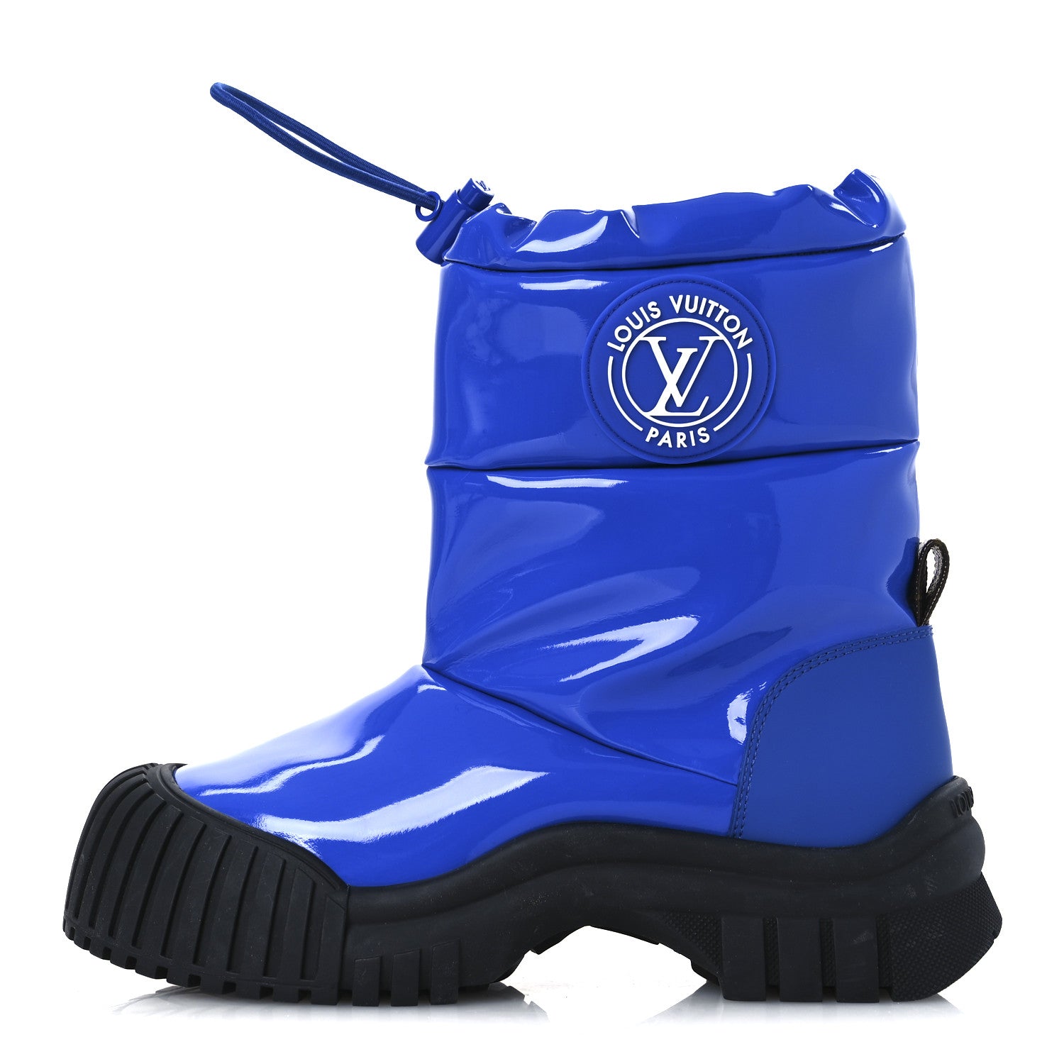 Louis Vuitton Patent Ruby Flat Half Boots 36 Blue 1 of 11