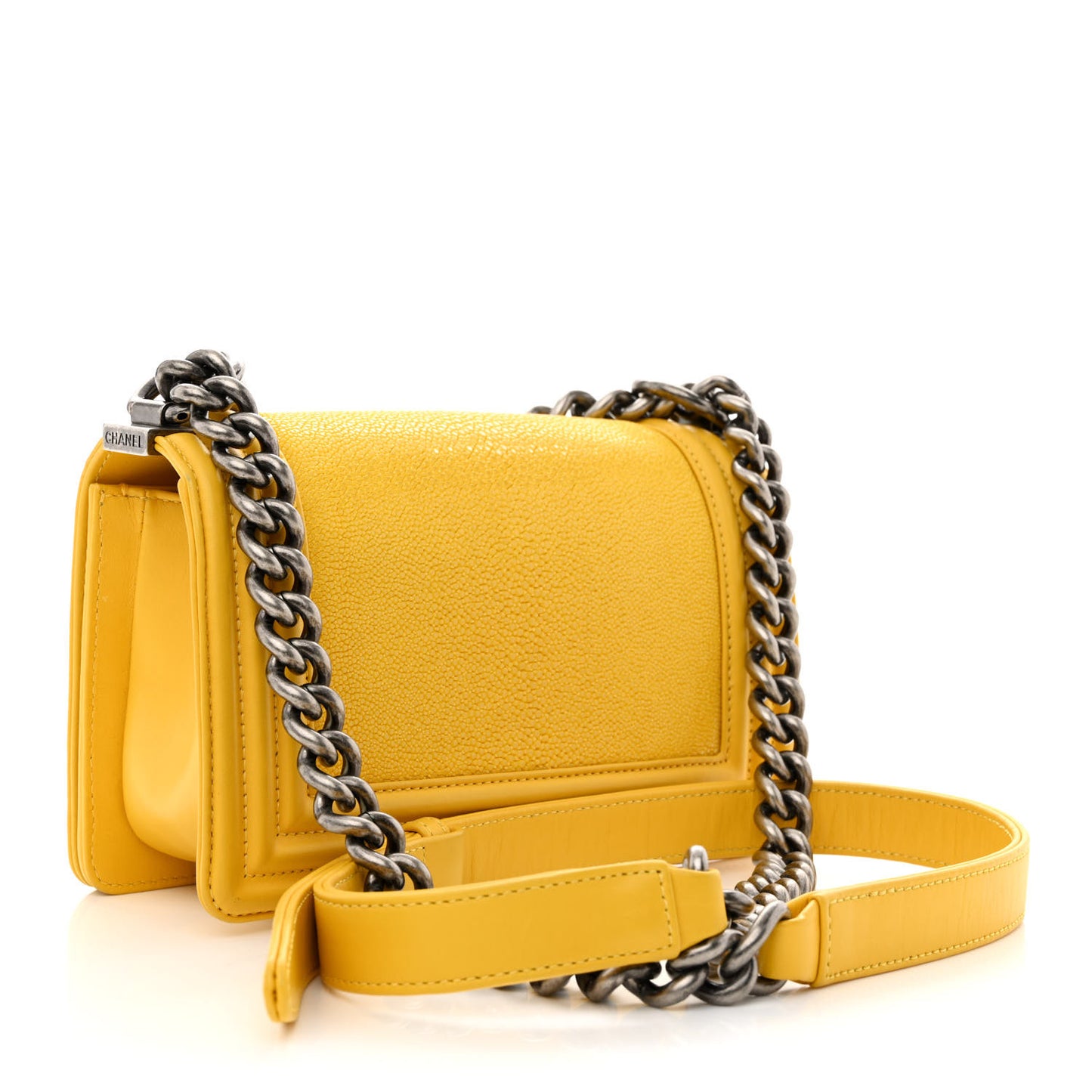 Galuchat Stingray Small Boy Flap Yellow