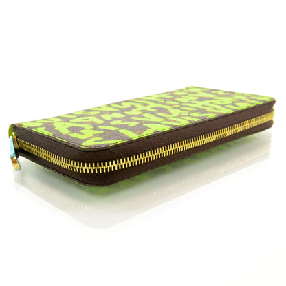 Louis Vuitton Monogram Graffiti Zippy Wallet Green 4 of 7