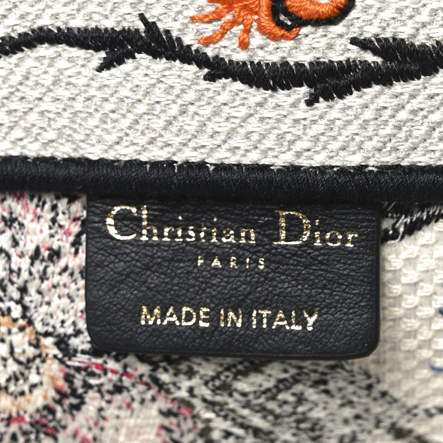 Christian Dior Canvas Embroidered Medium Rosa Mutabilis Book Tote Multicolor 6 of 10
