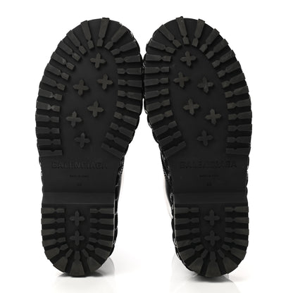 Balenciaga Calfskin Woven Detail Mens Combat Boots 40 Black 5 of 8