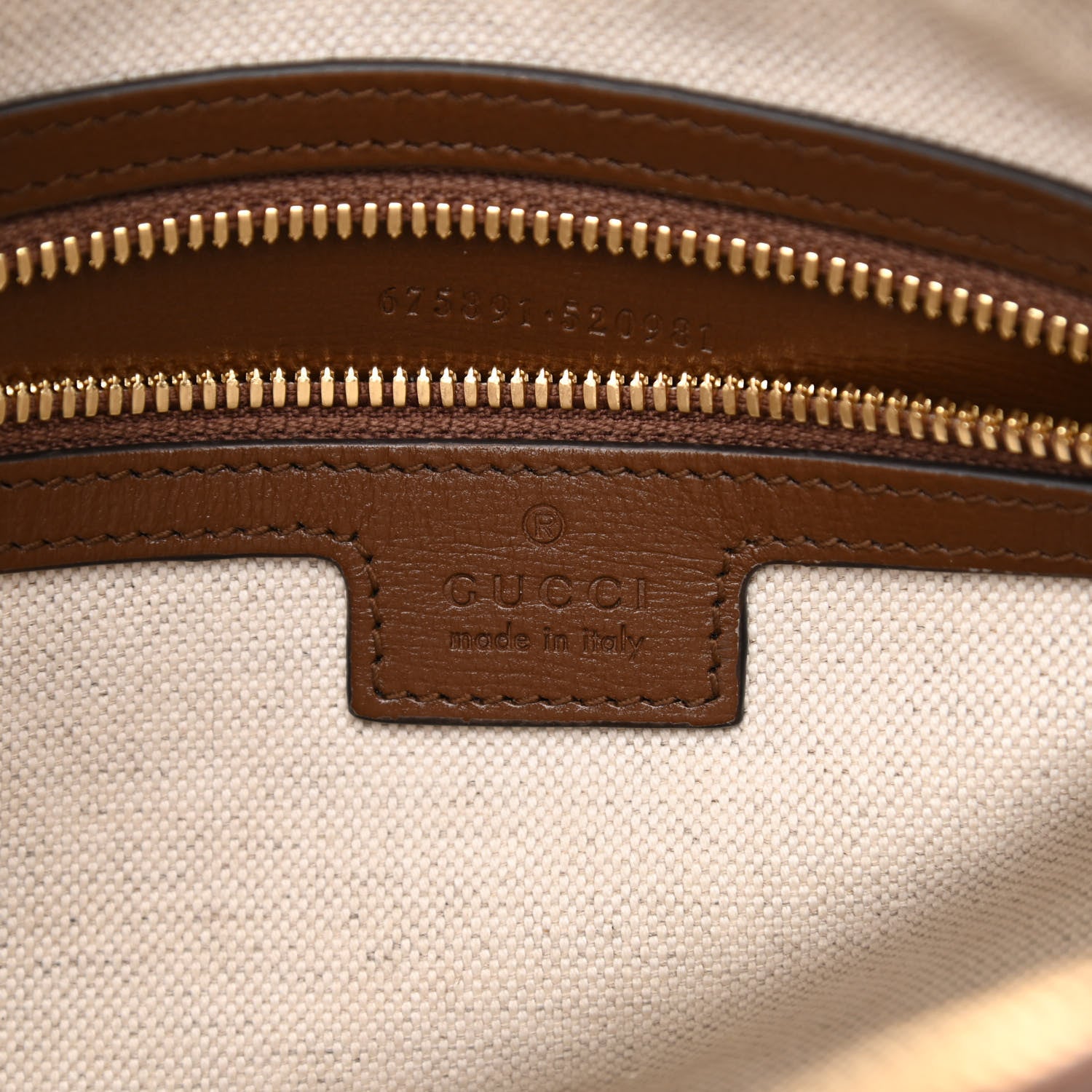 Gucci GG Supreme Monogram Azalea Calfskin Retro Interlocking G Messenger Shoulder Bag Beige Ebony Brown Sugar 6 of 10