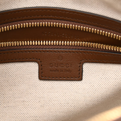Gucci GG Supreme Monogram Azalea Calfskin Retro Interlocking G Messenger Shoulder Bag Beige Ebony Brown Sugar 6 of 10