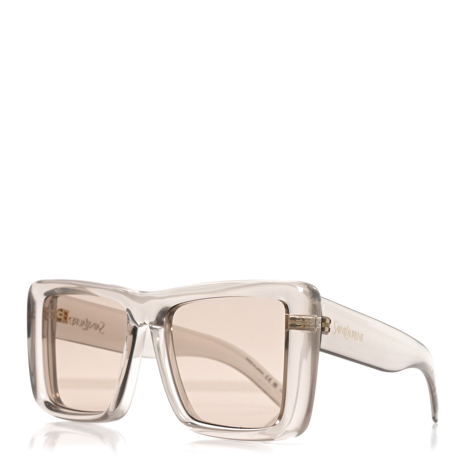 Saint Laurent Acetate SL 900 HOWL Sunglasses Transparent Beige 1 of 8