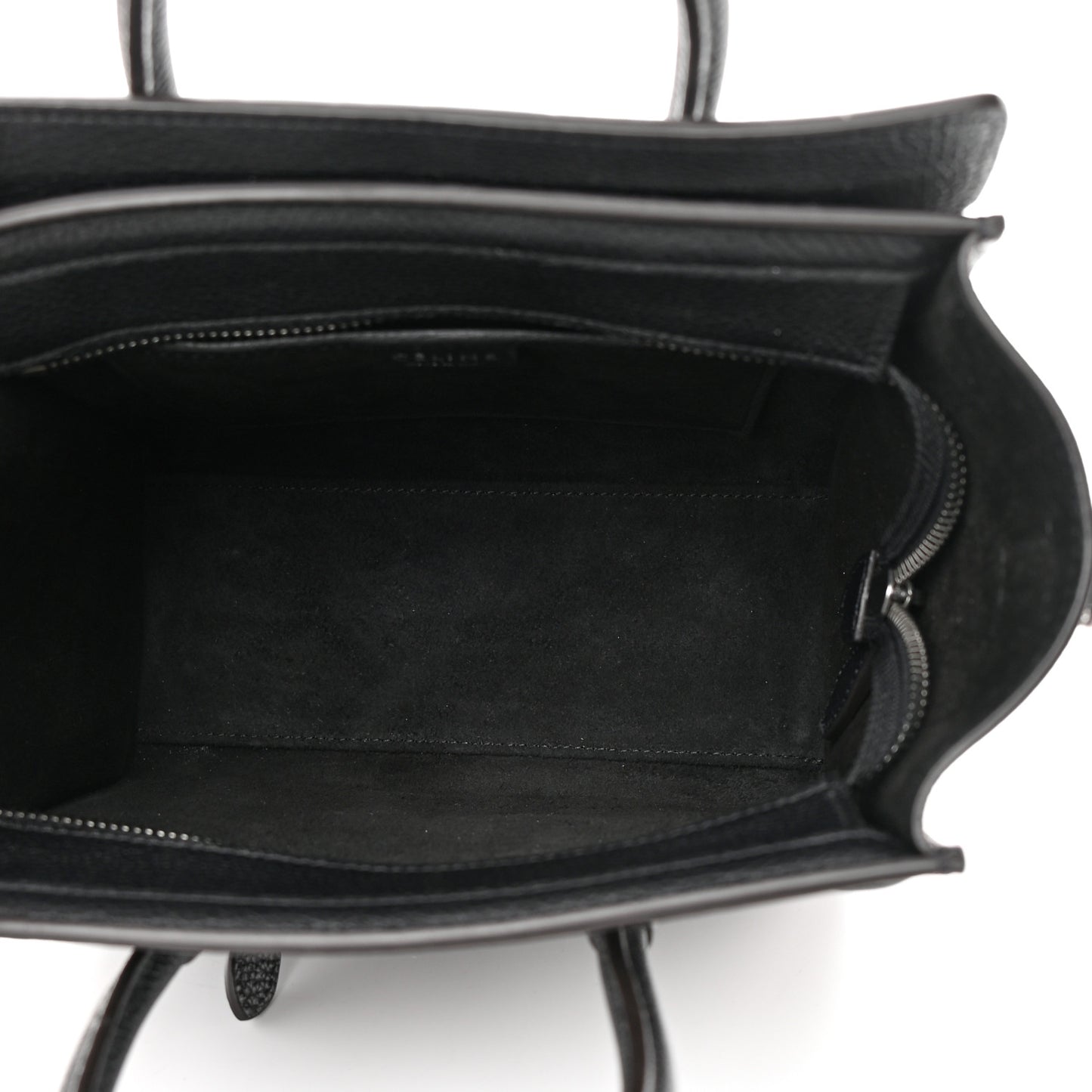 Drummed Calfskin Nano Luggage Black
