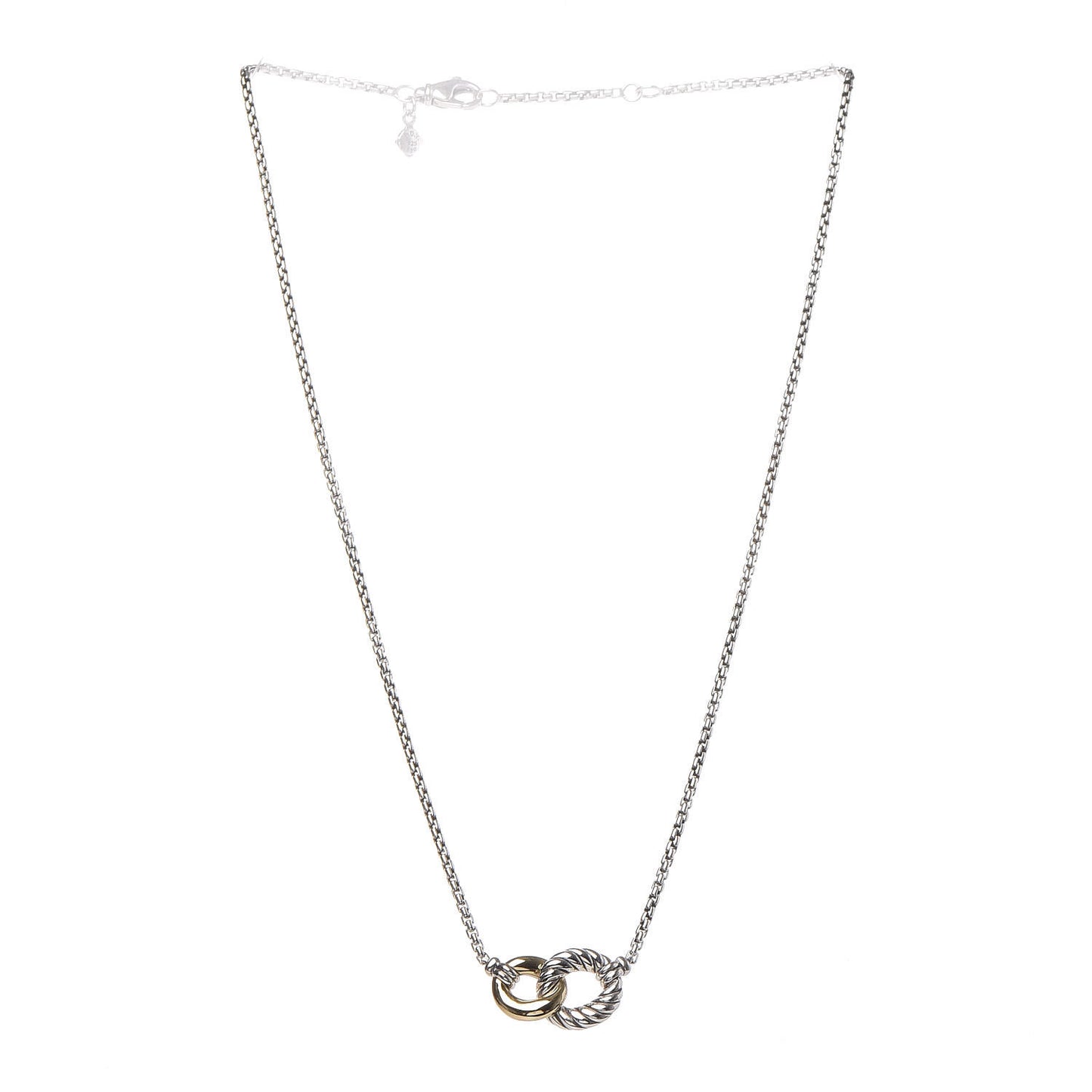 Sterling Silver 18K Yellow Gold Belmont Pendant Necklace
