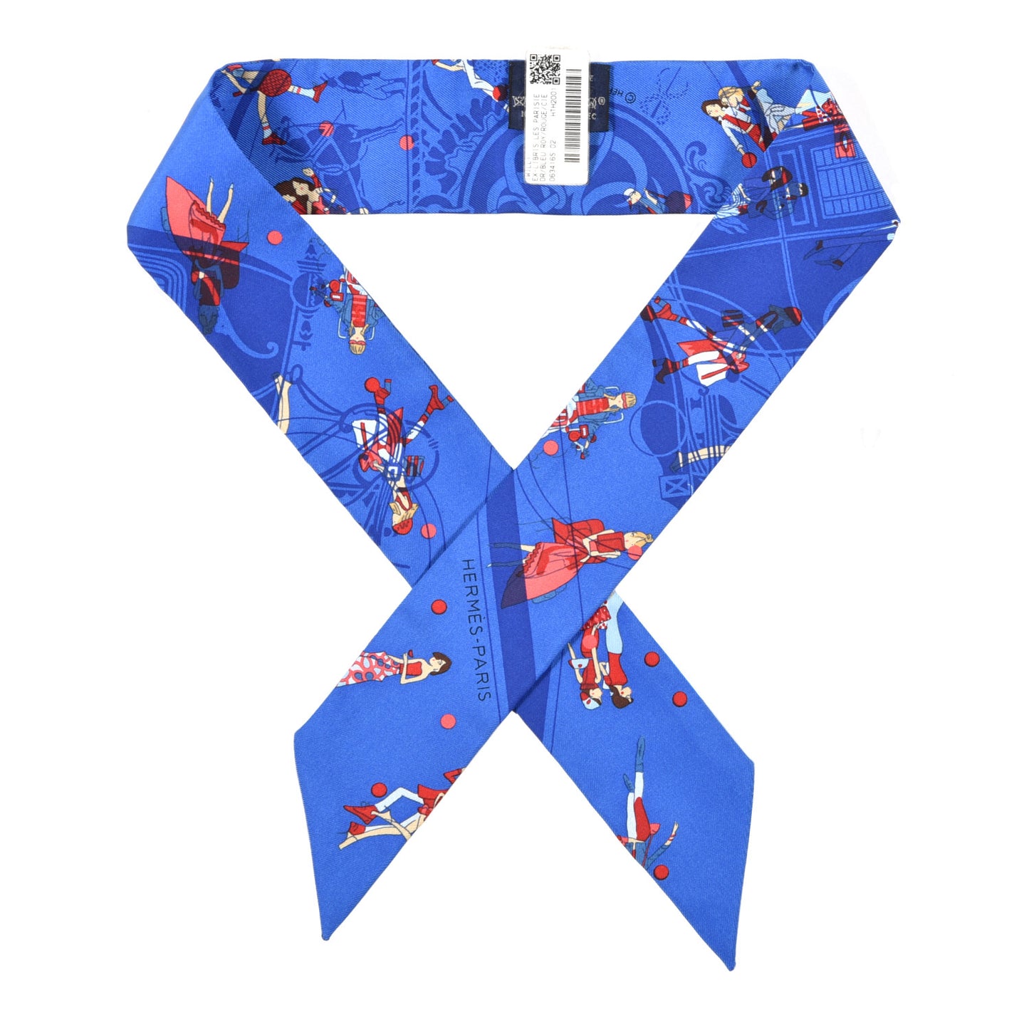 Silk Ex-Libris Les Parisiennes Twilly Bleu Royal Rouge Ciel
