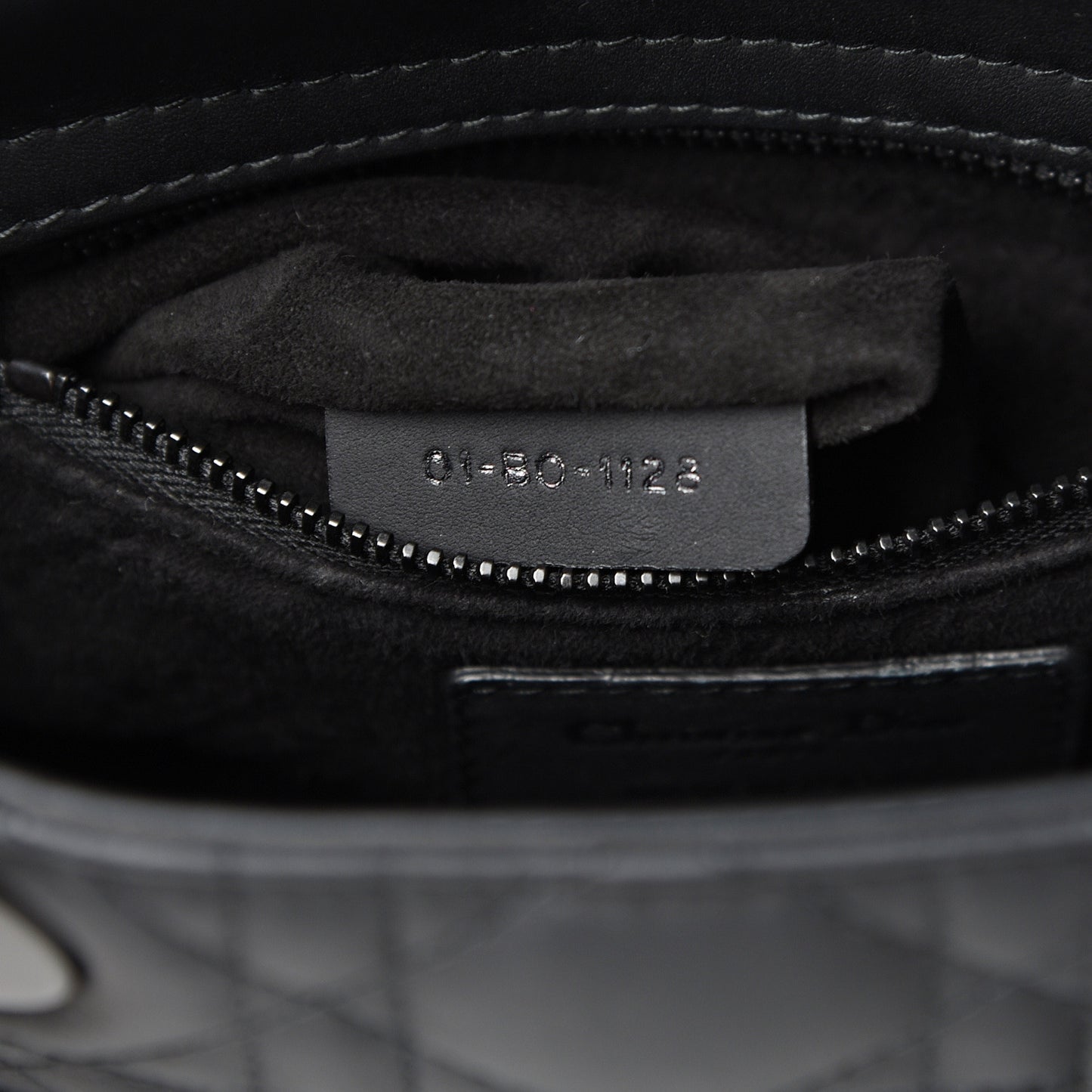 Ultra Matte Calfskin Cannage Mini Lady Dior Black