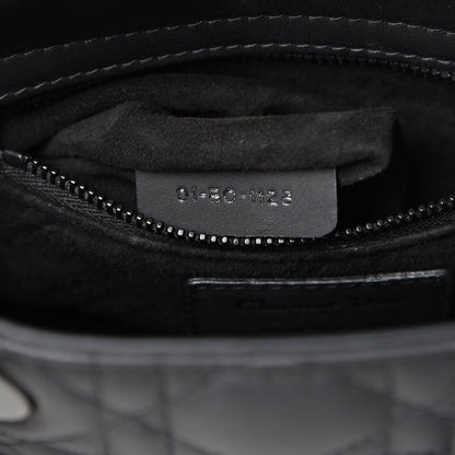 Christian Dior Ultra Matte Calfskin Cannage Mini Lady Dior Black 6 of 11