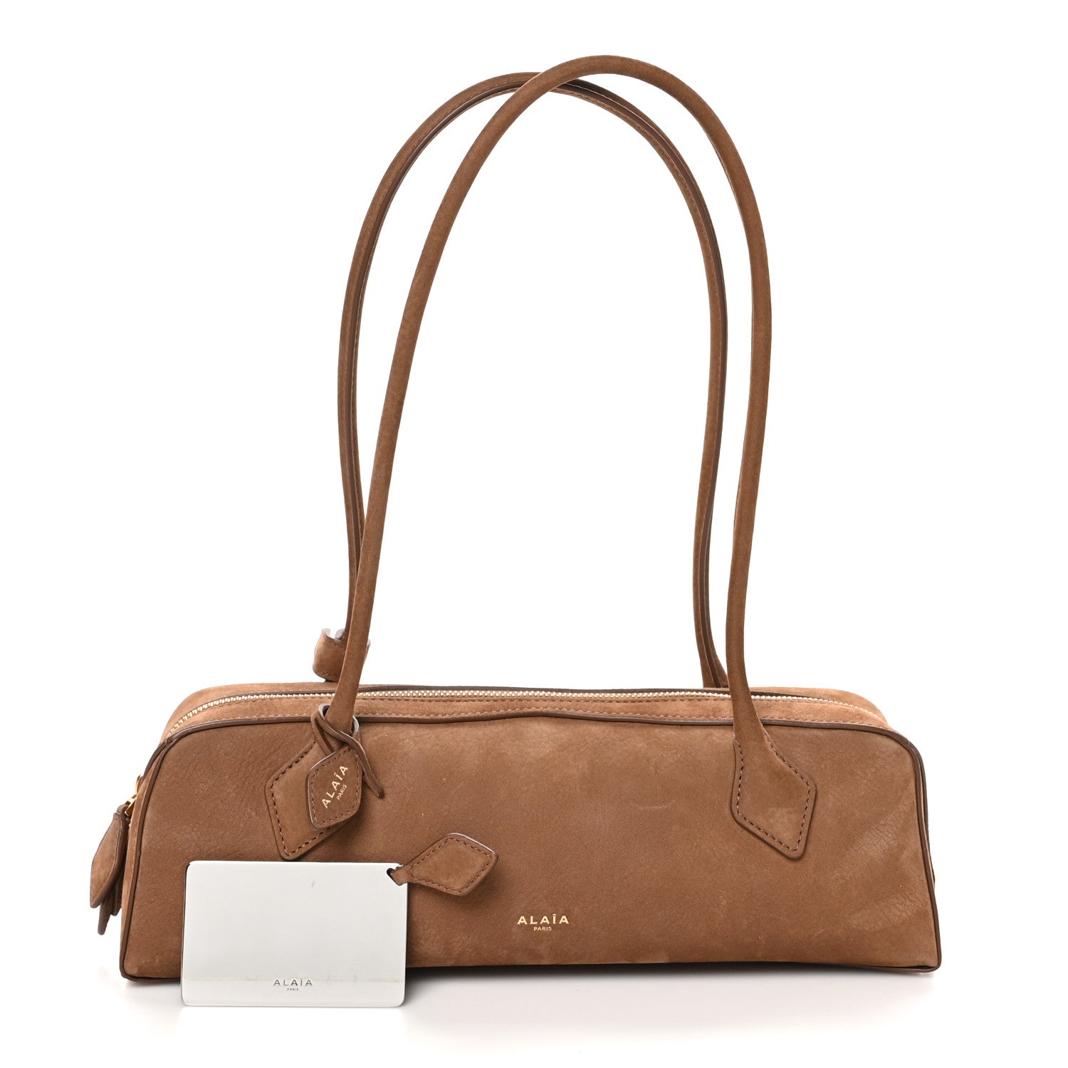 Alaia Nubuck Medium Le Teckel Bag Brown 3 of 9