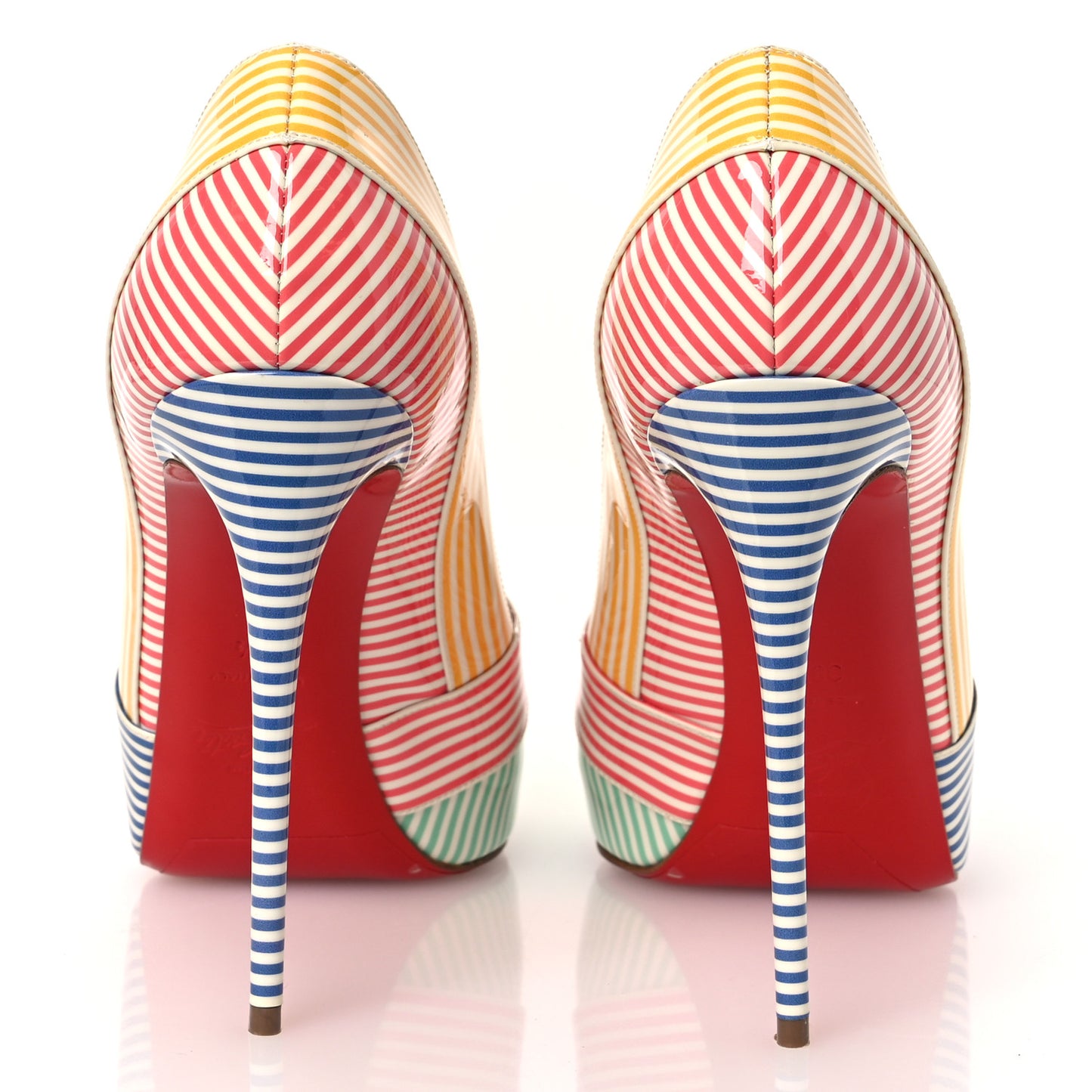 Patent Stripes Marine Alta 120 Pumps 38.5 Multicolor