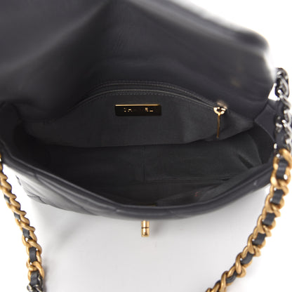 Chanel Lambskin Quilted Medium Chanel 19 Flap Dark Grey 5 of 10