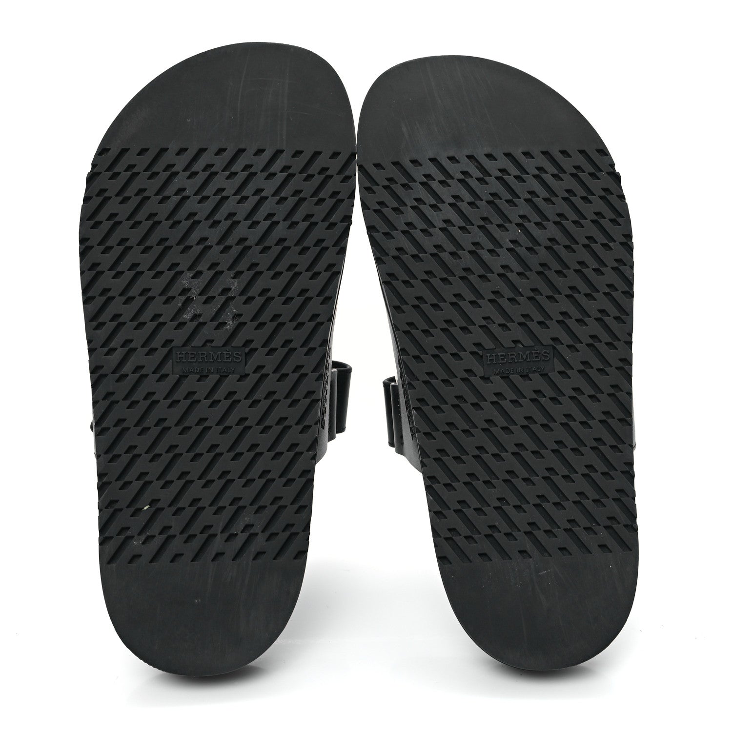 Hermes Calfskin Womens Chypre Sandals 38.5 Black 6 of 10