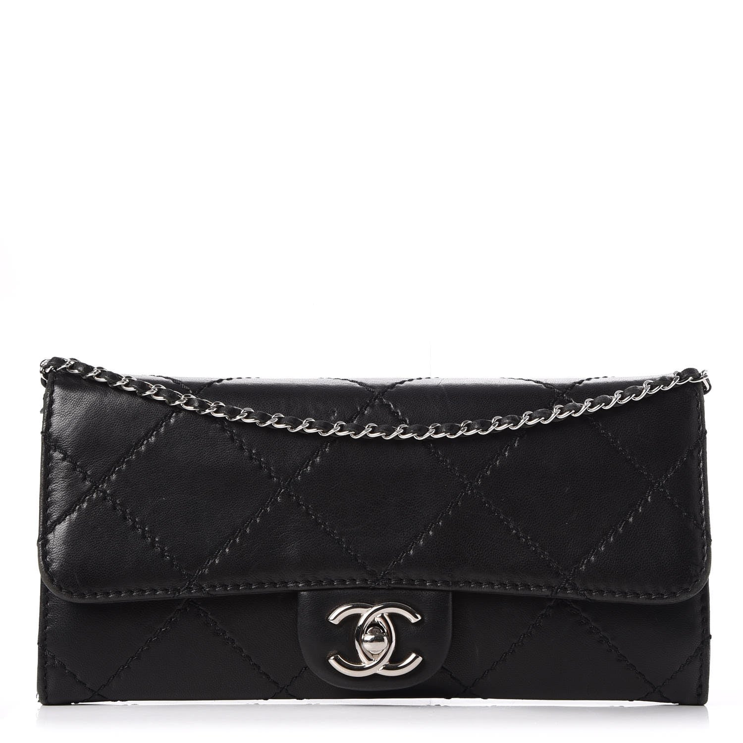 Chanel Lambskin Ultimate Stitch Clutch Flap Black 1 of 7