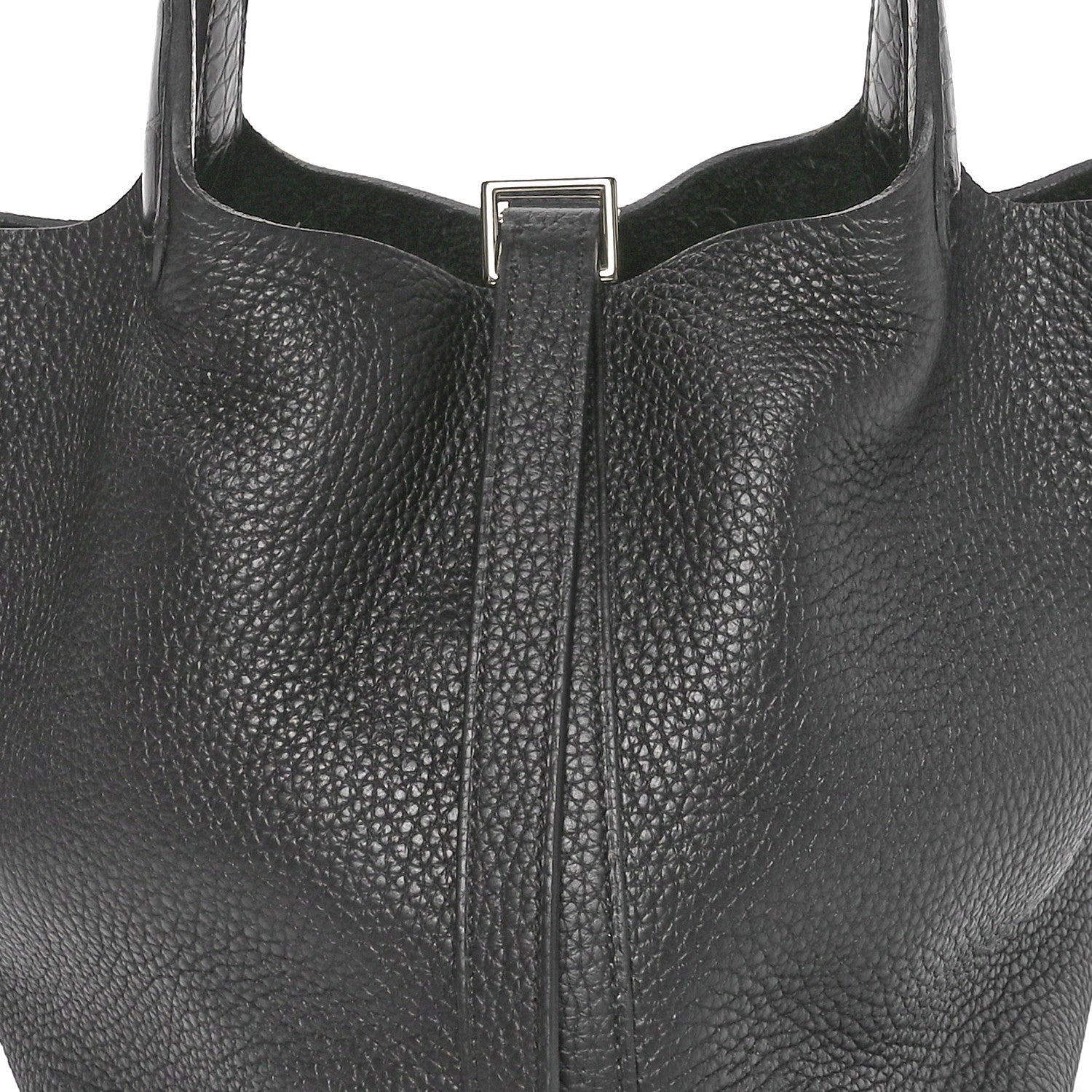 Hermes Taurillon Clemence Matte Alligator Picotin Lock Touch 18 PM Black 9 of 10