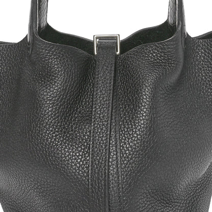 Hermes Taurillon Clemence Matte Alligator Picotin Lock Touch 18 PM Black 9 of 10