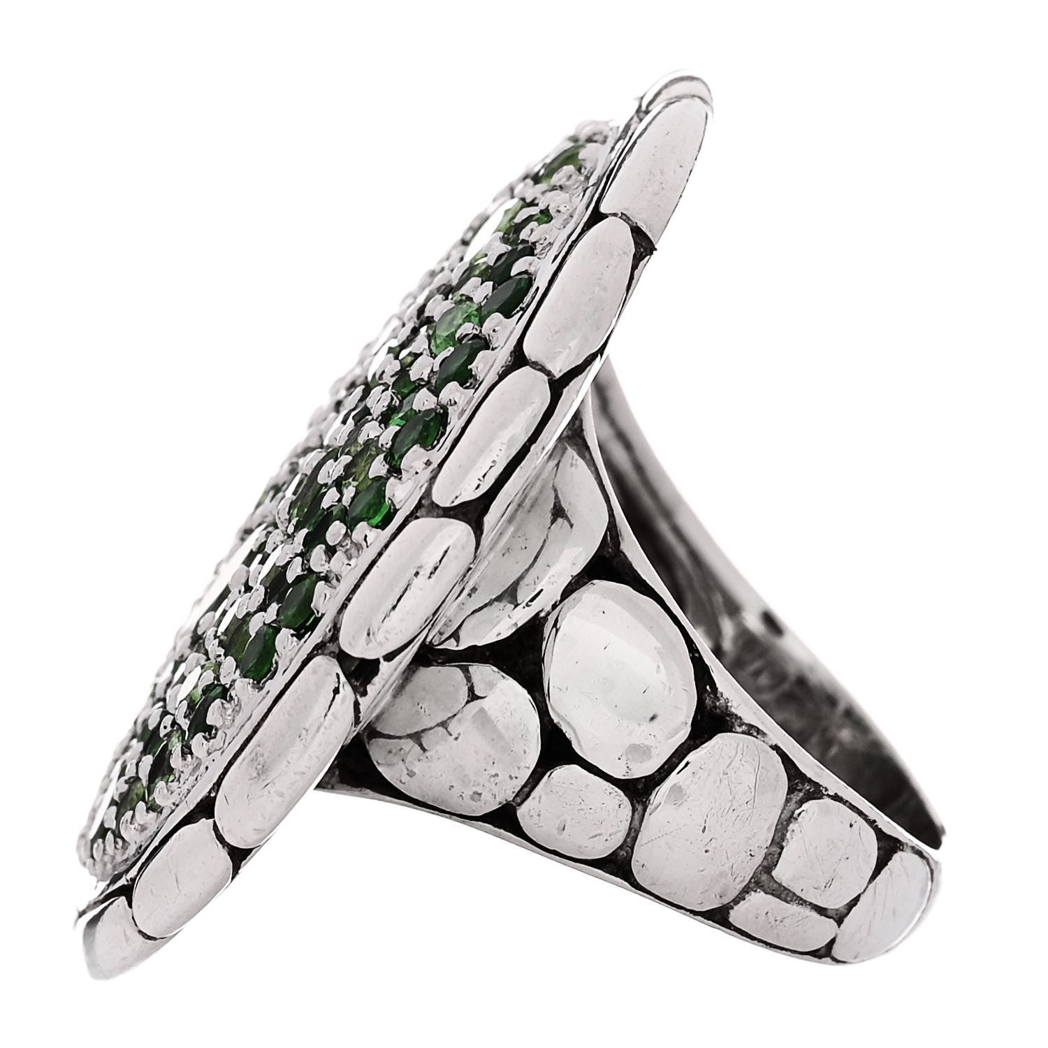 John Hardy Sterling Silver Tsavorite Kali Lava Ring 55 7.25 3 of 6