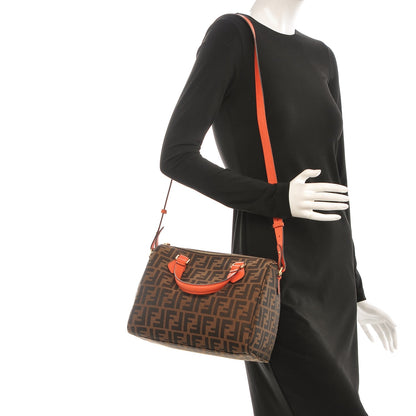 Fendi Zucca Vitello Elite Small Boston Tobacco Arancio 2 of 7