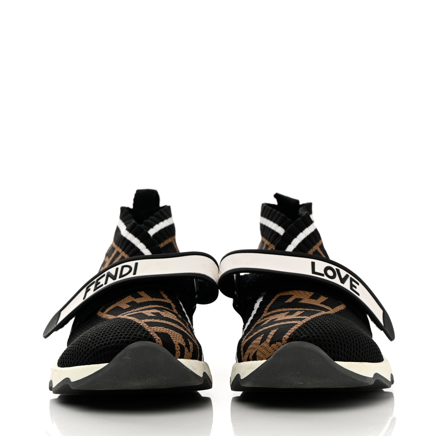 Stretch Yarn FF Stiff Band Rockoko Sneakers 37.5 Black White Tobacco