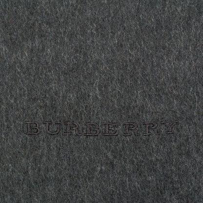 Burberry Cashmere Embroidered Fringe Scarf Charcoal 5 of 5