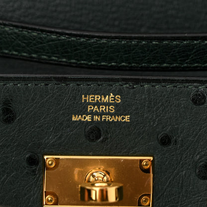 Hermes Ostrich Kelly Wallet To Go Vert Titien 6 of 11