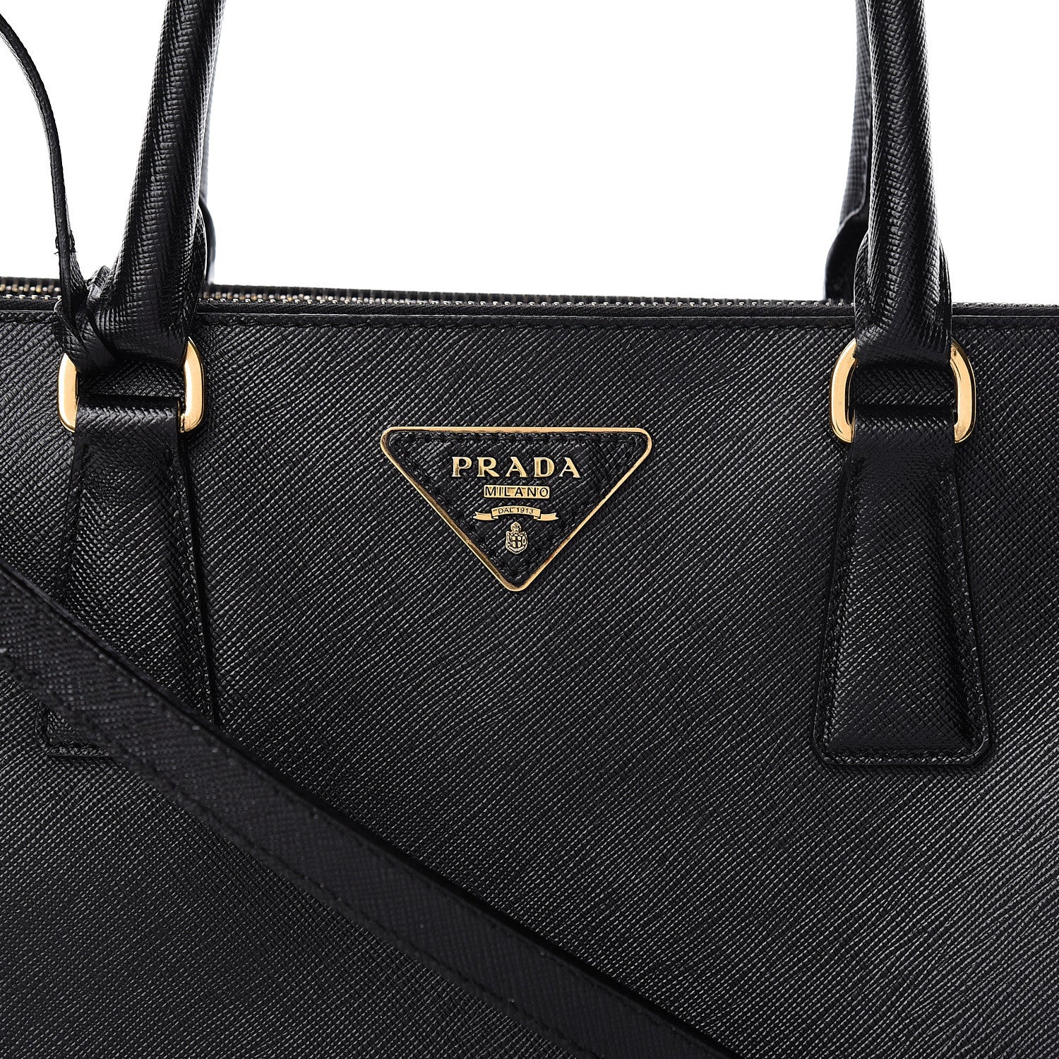 Prada Saffiano Medium Galleria Double Zip Tote Black 11 of 26