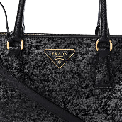 Prada Saffiano Medium Galleria Double Zip Tote Black 11 of 26