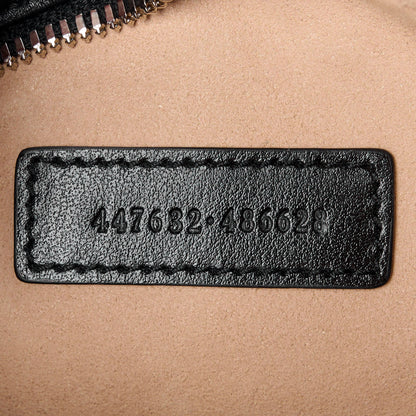 Gucci Calfskin Matelasse Aria Small GG Marmont Chain Shoulder Bag Black 7 of 10