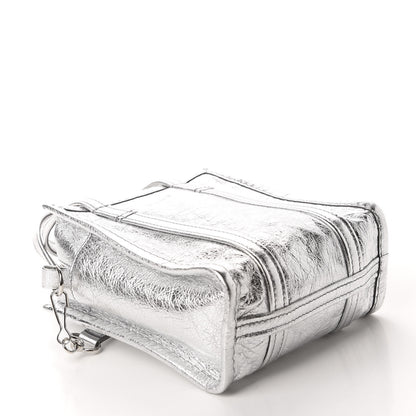 Balenciaga Metallic Calfskin XXS Bazar Shopper Tote Silver Hardware 4 of 11