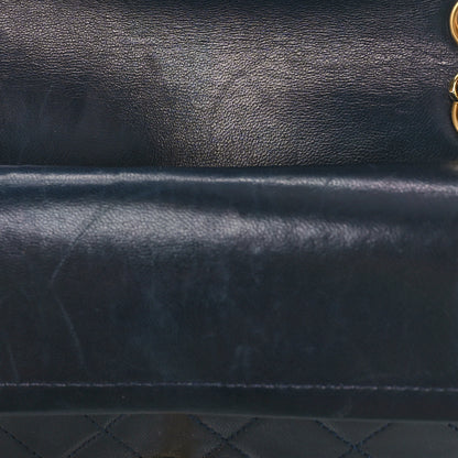 Chanel Lambskin Quilted Small Double Flap Navy 14 of 14