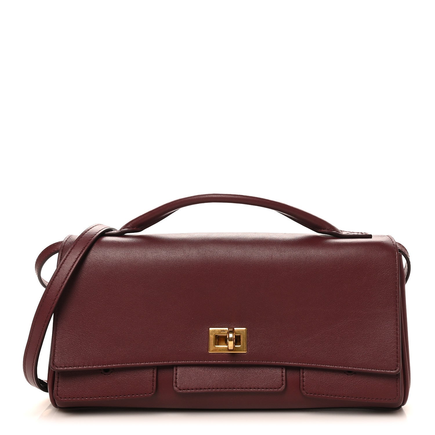 Balenciaga Smooth Calfskin Small Bel Air Clutch On Strap Dark Burgundy Dark Burgundy 1 of 10