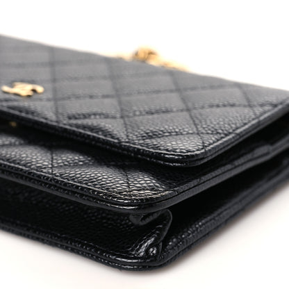 Chanel Caviar Quilted Wallet on Chain WOC Black 9 of 10