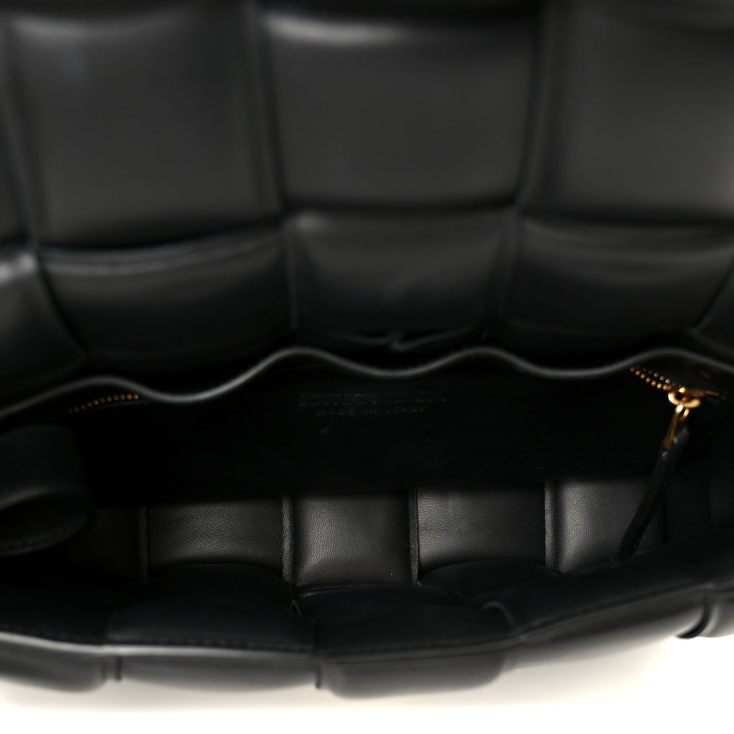 Nappa Maxi Intreccio Padded Cassette Crossbody Bag Black