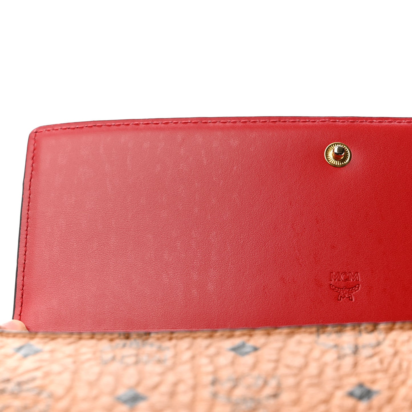 Visetos Continental Flap Wallet Cognac Red