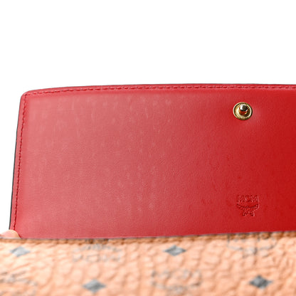 MCM Visetos Continental Flap Wallet Cognac Red 10 of 11