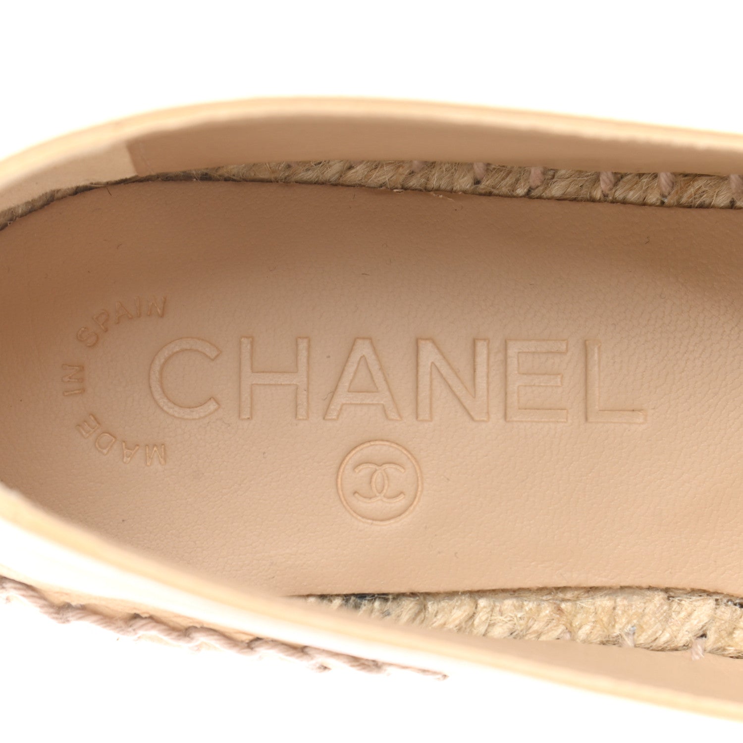 Chanel Lambskin CC Espadrilles 36 Beige Black 8 of 10