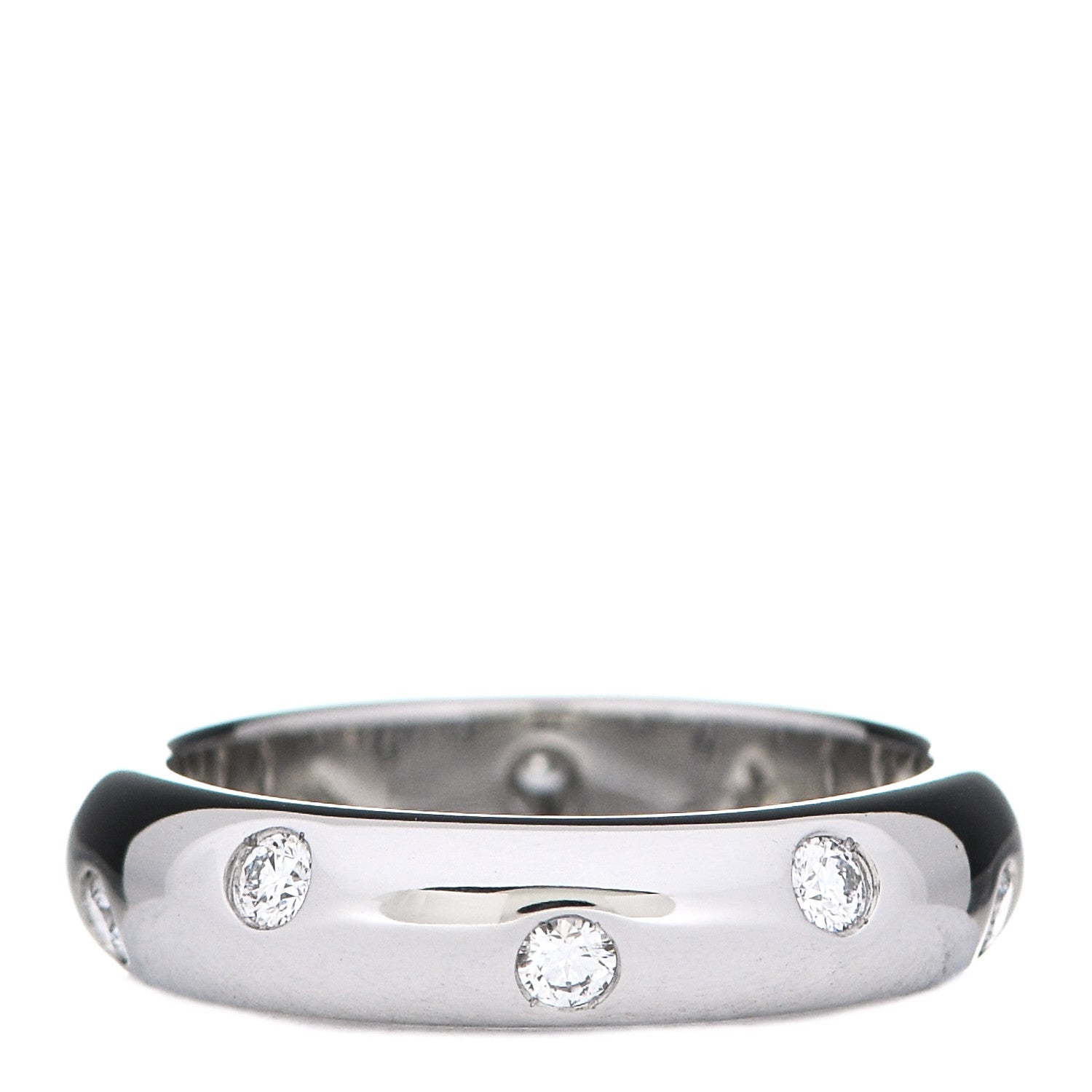 Tiffany Platinum Diamond 4mm Etoile Band Ring 46 3.75 3 of 6