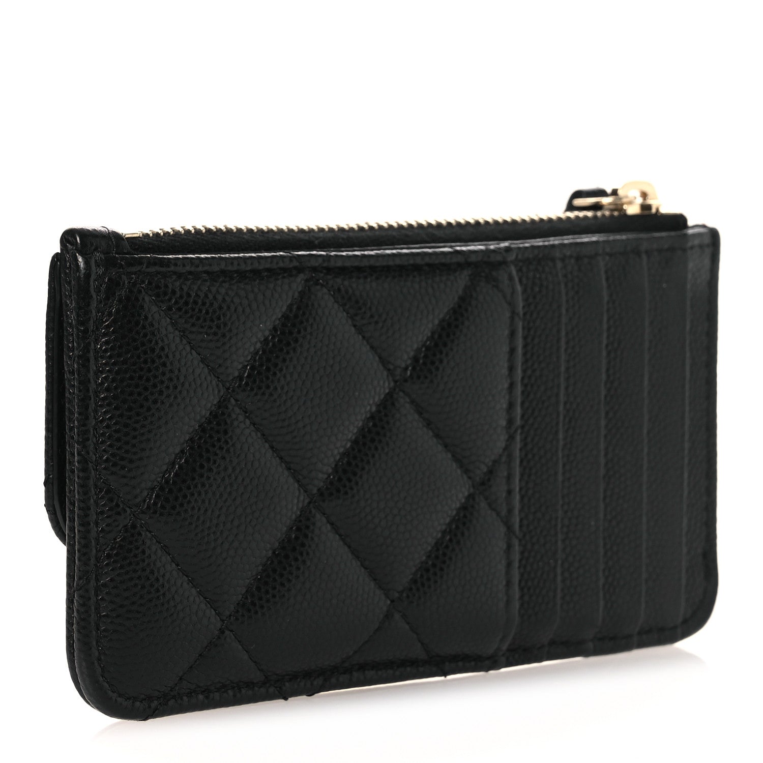 Chanel Caviar Quilted Flap Zip Card Holder Black 3 of 8