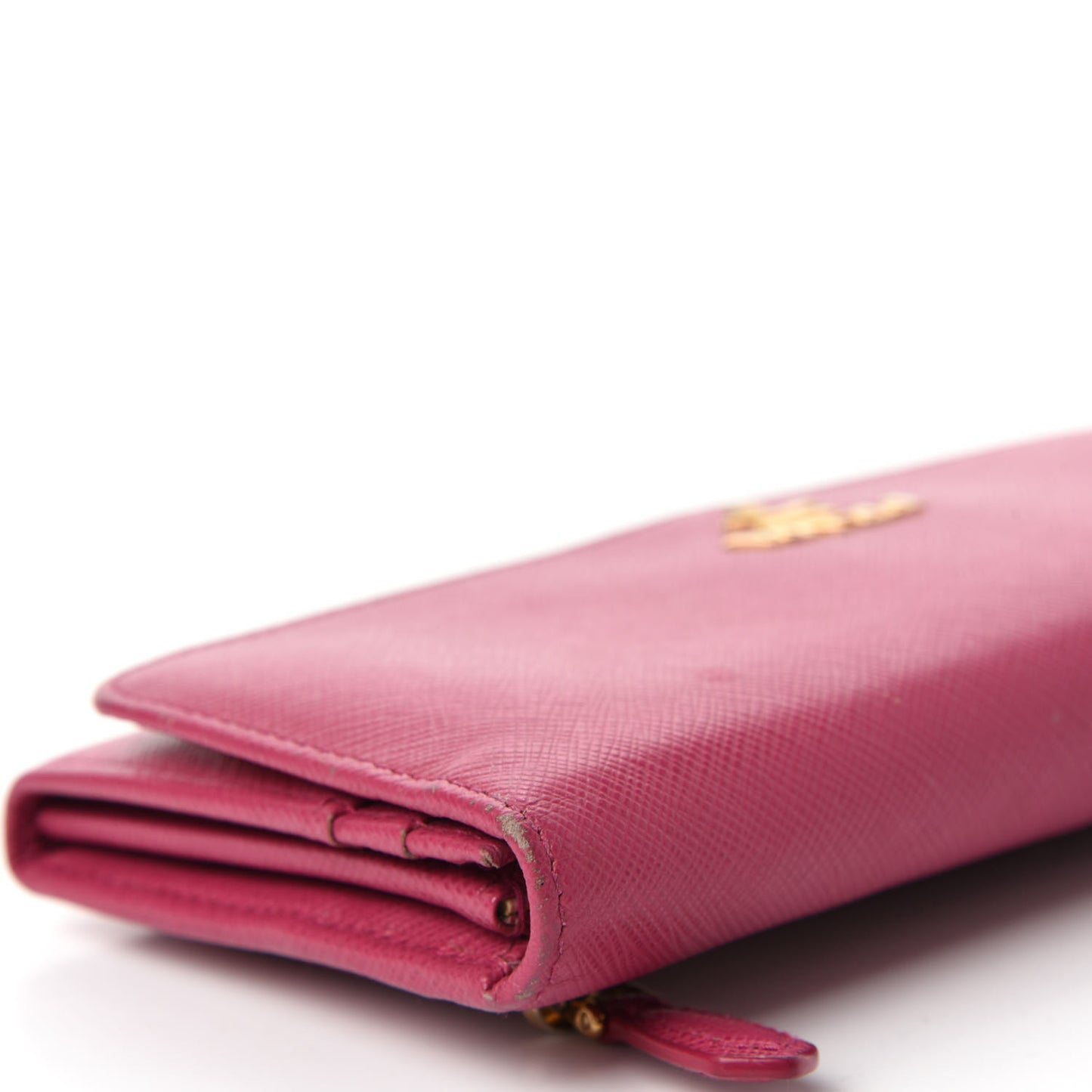 Saffiano Metal Continental Flap Wallet Peonia