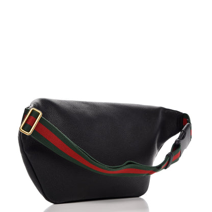 Gucci Grained Calfskin Logo Belt Bag Black 3 of 7