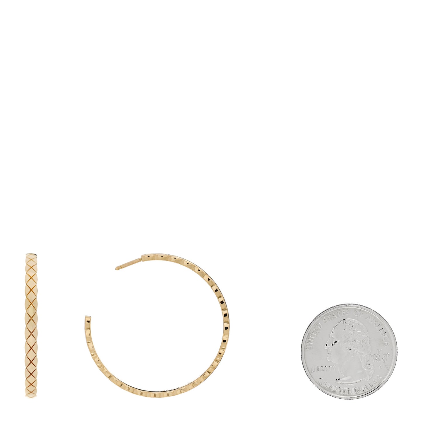 18K Yellow Gold Large Coco Crush Hoop Earrings