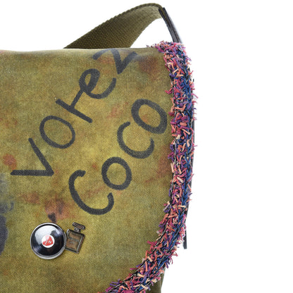 Chanel Washed Toile Graffiti On The Pavements Messenger Khaki Multicolor 11 of 13