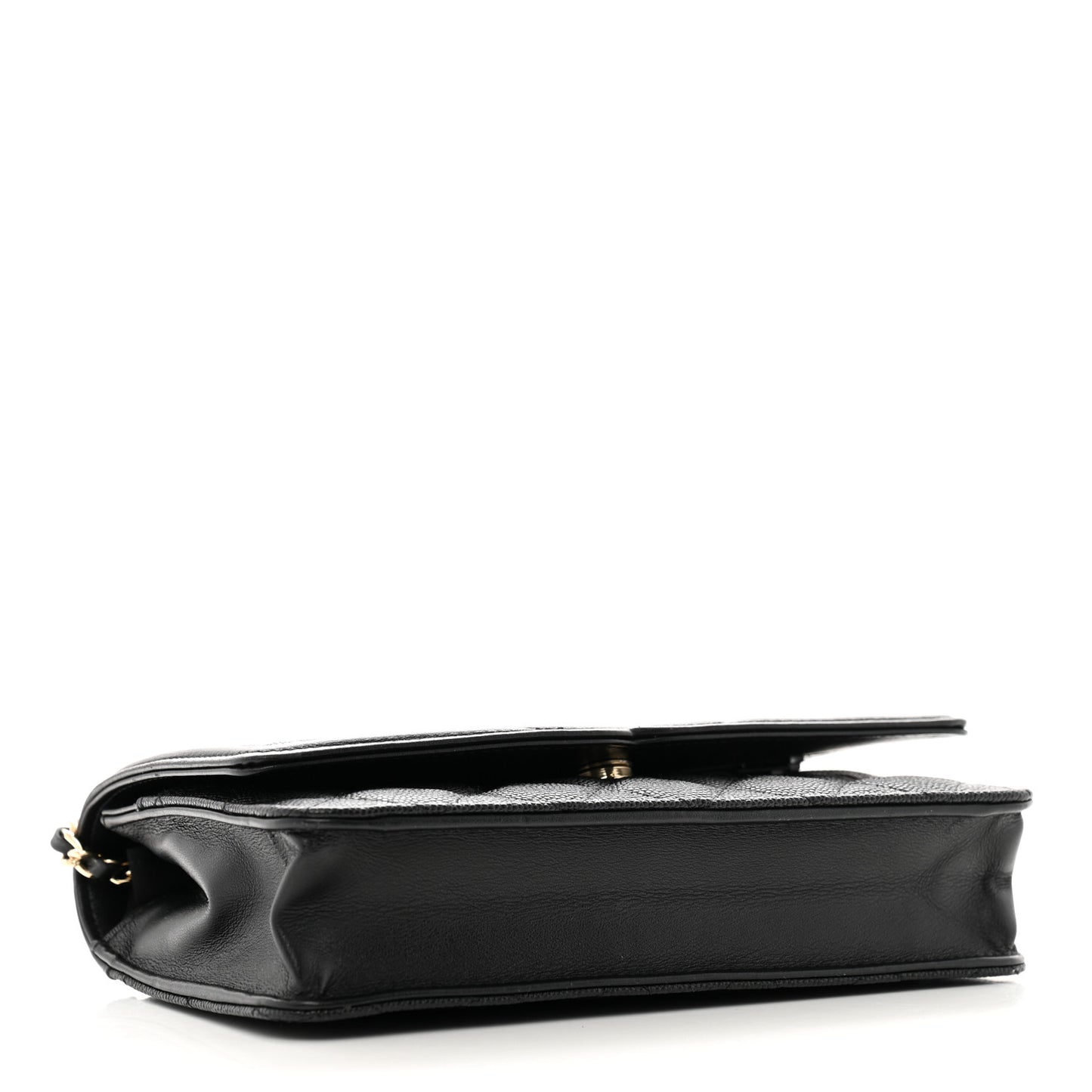 Caviar Quilted CC Filigree Wallet On Chain WOC Black