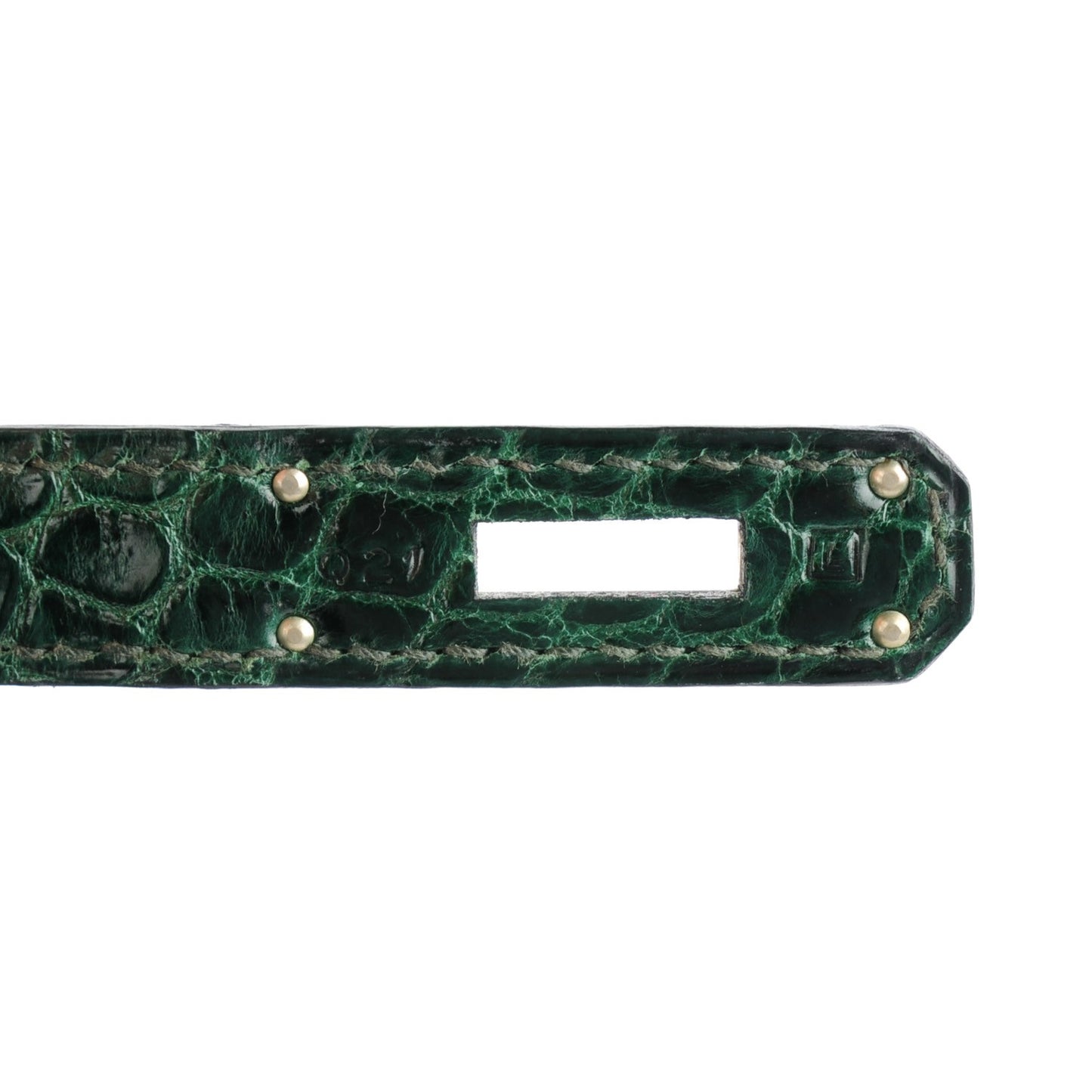Shiny Porosus Crocodile Birkin 30 Vert Fonce