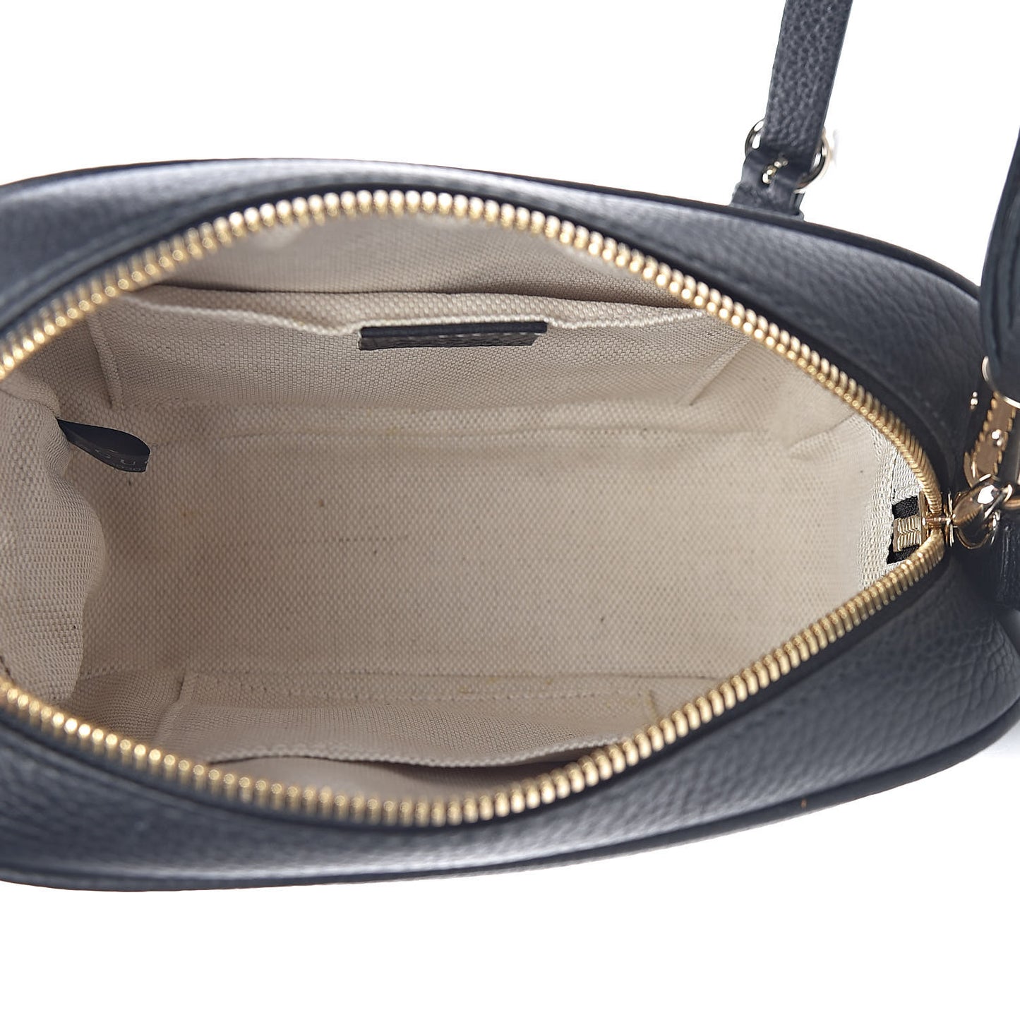 Pebbled Calfskin Small Soho Disco Bag Black