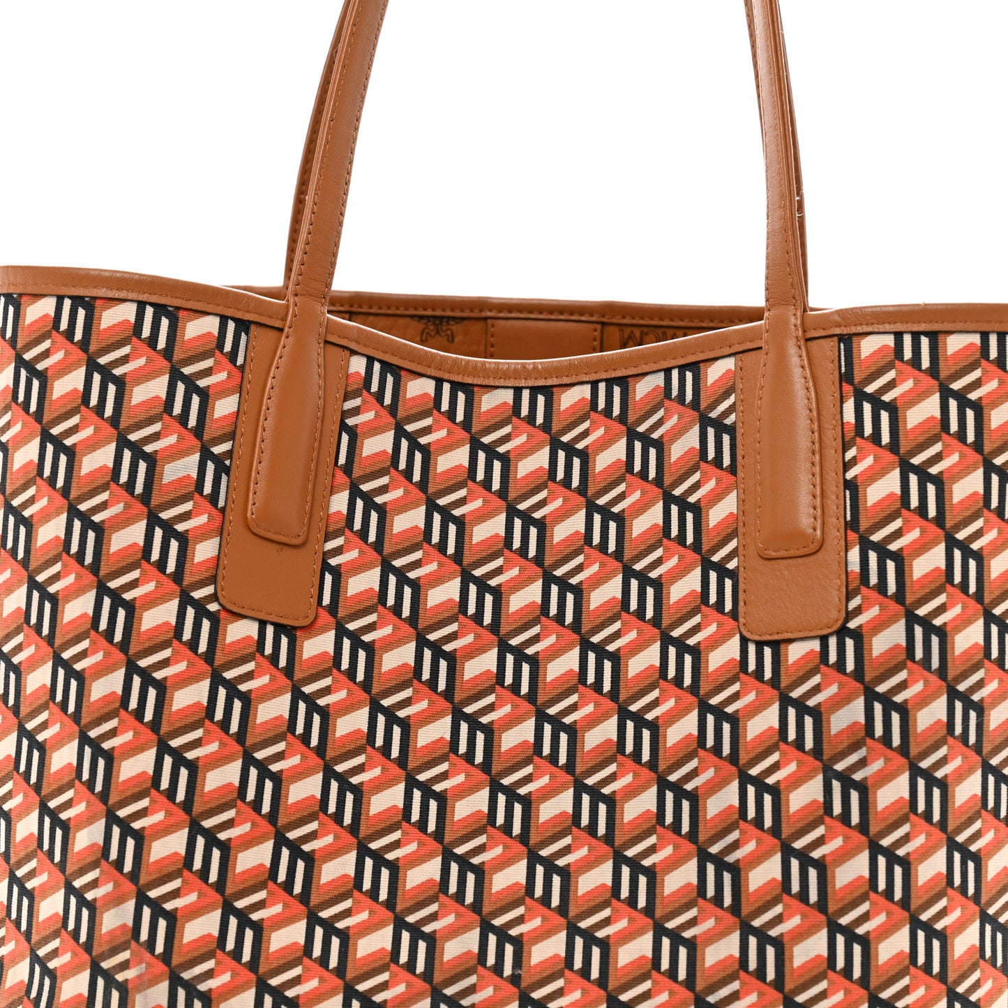 Visetos Medium Liz Reversible Shopper Tote Cognac
