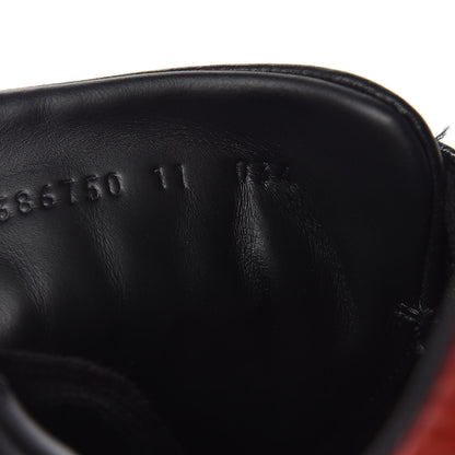 Gucci Miro Soft Calfskin Ayers Web Mens Ace Sneakers 11 Black Rosso 7 of 10