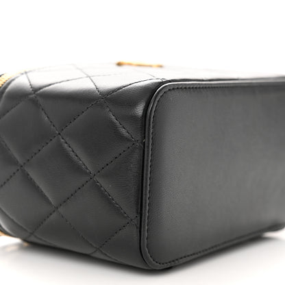 Chanel Goatskin Quilted Punk Essentials Vanity Case With Chain Black 9 of 11