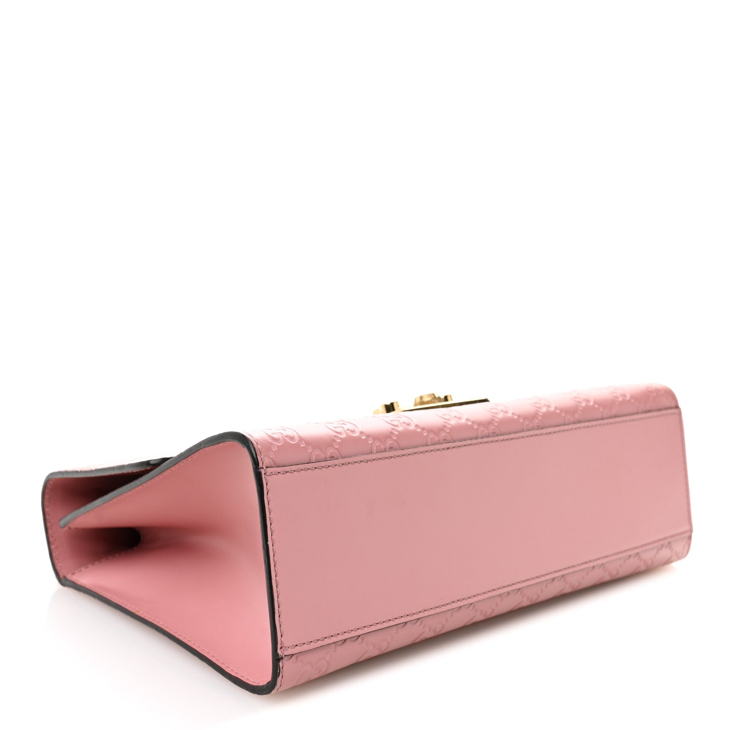 Gucci Guccissima Signature Medium Padlock Shoulder Bag Rose Baby Candy 4 of 12
