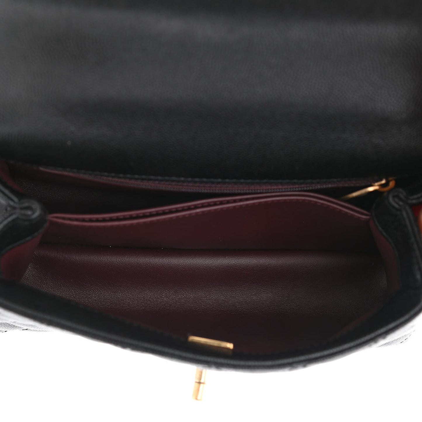 Caviar Quilted Mini Coco Handle Flap Black